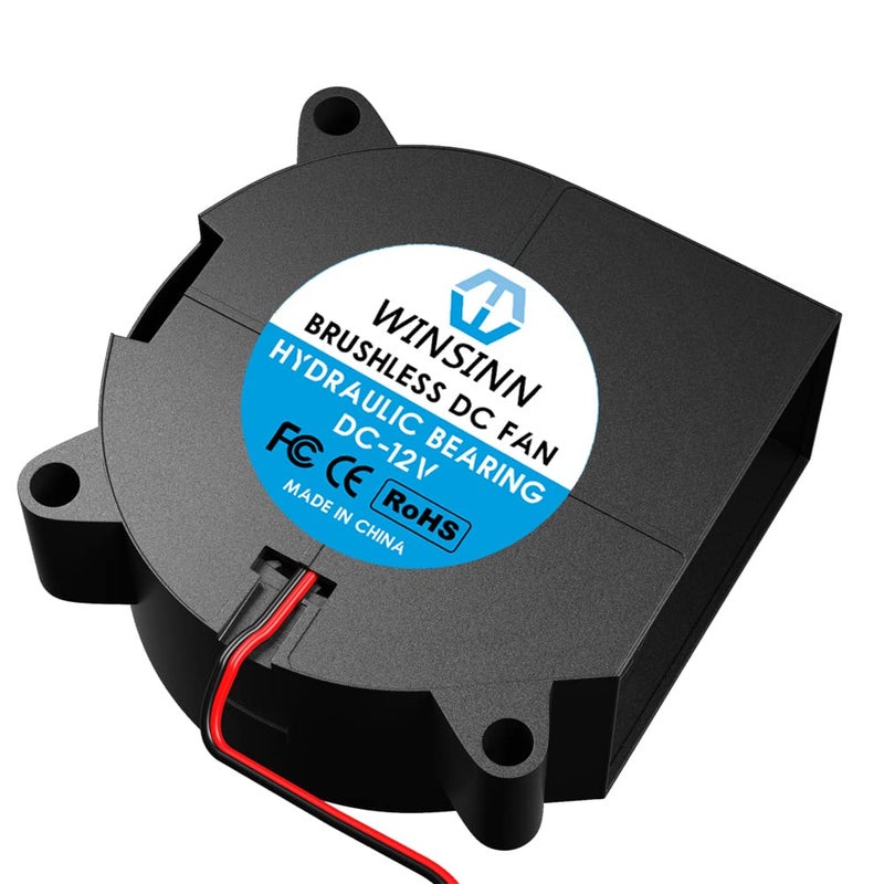 WINSINN 40mm Blower Fan 12V, 3D Printer Micro 12 Volt Fans Blower 4020 Hydraulic Bearing, 40mmx20mm 2PIN (Pack of 4Pcs) - Image 4